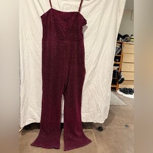Elegant Burgundy Jumpsuit